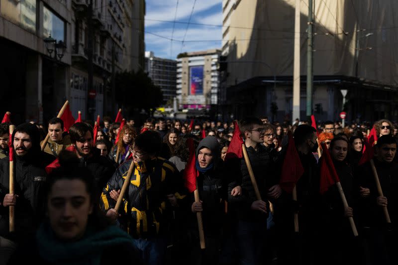 Demonstration against the operation of private universities, in Athens