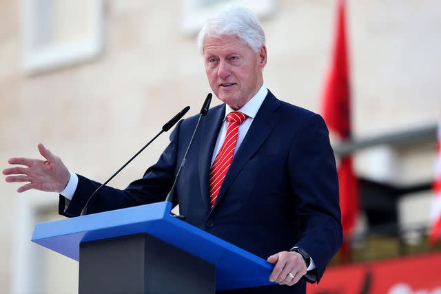 <p>Adnan Beci / AFP via Getty</p> President Bill Clinton