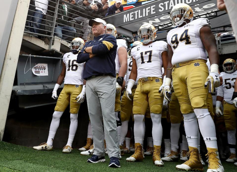 Brian Kelly and the Notre Dame Fighting Irish will be logging plenty of miles again this season. (Getty)