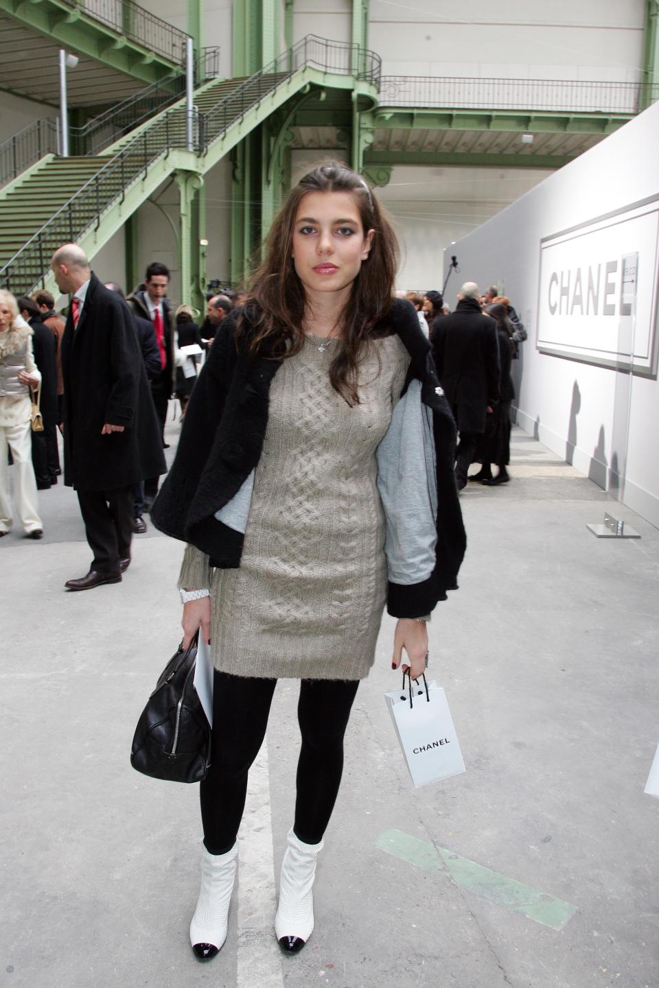 PARIS- JANUARY 23:  Charlotte Casiraghi attends the Chanel Fashion show, during Paris Fashion Week (Haute Couture) Spring-Summer 2007 at Grand Palais on January 23, 2007 in Paris, France.  (Photo by Michel Dufour/WireImage)