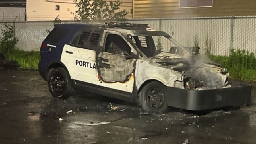 15 Portland police cars were burned overnight and authorities said they believe it is arson (PPB)
