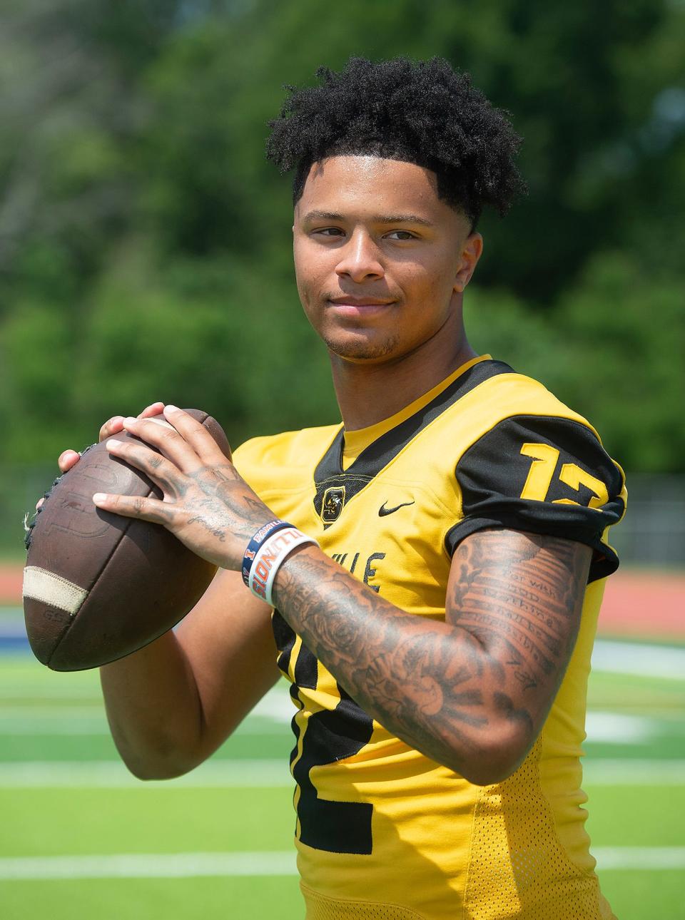 Starkville quarterback Trey Petty, seen in Ridgeland, Miss., July 21, 2023, is a member of the 2023 Dandy Dozen. Petty has committed to Illinois.