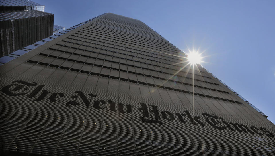 The New York Times Building in New York City. (Brendan McDermid/Reuters/File)