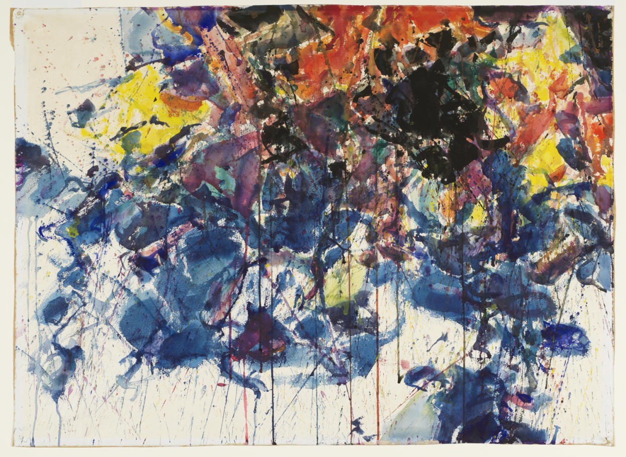 Sam Francis's Red, Black & Blue; Composition, 1958