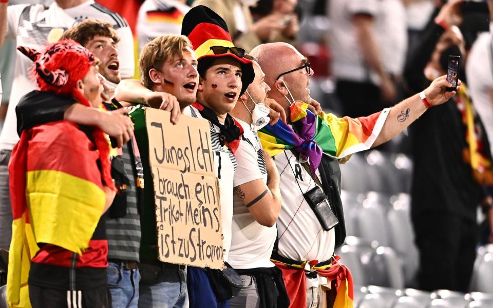 German fans can feel confident about playing England – they have a winning record against the Three Lions - EPA