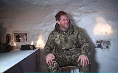 The Duke of Sussex in the igloo - Credit: Getty