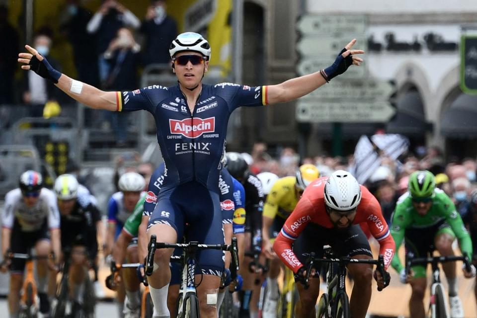 <p>While his superstar teammate overshadows him, Merlier is a solid sprinter who’s having a career year (like van der Poel, he’s also a top cyclocross racer during the winter season). His Stage 3 win is his second in a Grand Tour after a victory in May’s Giro d’Italia. Not bad for a guy who’d never raced a Grand Tour until this year. </p><p>Merlier's victory—and Philipsen’s second-place finish—underscores that Alpecin-Fenix, not Deceuninck-Quick Step, is the top sprint team at this year’s Tour. DQS would be a top rival, but they were in disarray today. Their lead sprinter, Sam Bennett, is home with a knee injury while manager Patrick Lefevere starts needless feuds with him in the press. And Mark Cavendish, who could be the feel-good story of the race if he wins a stage in his return to the sport’s biggest stage, was well off after getting caught up and delayed by the late-stage crashes. Elsewhere, Ewan, another major rival, is now out with a broken collarbone. Van der Poel still leads the overall, eight seconds clear of DQS’s Julian Alaphilippe, who is at the top of the points standings after his fifth-place finish. INEOS Grenadiers’ Richard Carapaz was the only GC rider to finish in the front group. He jumps to third overall. </p><p><strong>Who’s Really Winning the Tour?</strong></p><p>The chaotic nature of the opening stages has seen various riders pinball around in the overall standings. Carapaz is a perfect example: he lost 13 seconds on the uphill finish of Stage 1, but today bounced back with his savvy (and lucky) ride. Bora-Hansgrohe’s Wilco Kelderman managed to stay upright, and defending champion Tadej Pogačar lost minimal time after being delayed by a late crash. </p><p><strong>Who’s Not Winning the Tour?</strong></p><p>Outside of Carapaz, it’s been a dismal opening few stages for INEOS, with crashes for several riders. Thomas fell hard today, less than 40km into the stage, and reportedly suffered a separated shoulder that was reset on site by the team doctor. There’s no word yet on how severe the injury is. Still, it will almost certainly be painfully difficult for Thomas to hold his aerodynamic tuck in Wednesday’s crucial time trial stage, where he’d typically be among the favorites. Jumbo-Visma hasn’t been any luckier, with multiple riders caught in crashes. Team leader Primoz Roglič fell hard with 18km to go today. His team swiftly organized a chase, but they’d no sooner gotten back to the leading group before another crash delayed them. He finished 1:21 down today, but at least X-rays showed no fractures. </p>