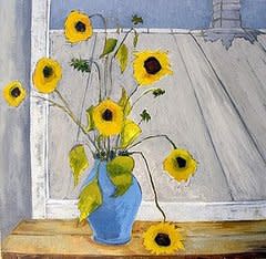 Although it's a still-life of some black-eyed Susans on a table in the artist's studio, thisâ€¦