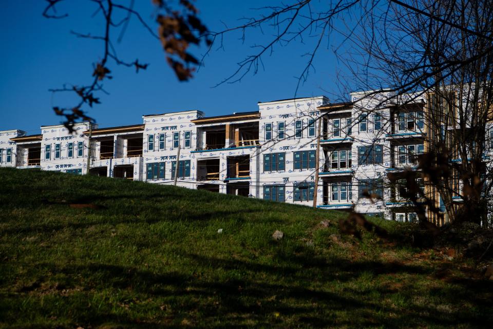 The Avery apartment complex is under construction at the corner of Clingman and Hilliard avenues downtown. The proposal was originally rejected by City Council but was approved after the developer made changes to the proposal, including doubling the affordable housing units.