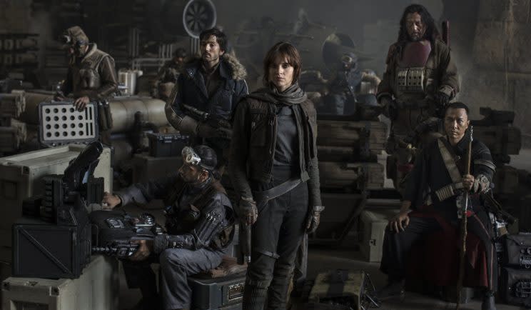 The motley team trying to save the galaxy in 'Rogue One' - Credit: OutNow