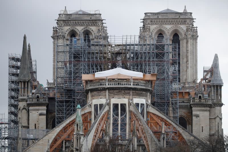 General view of the Notre Dame Cathedral in Paris