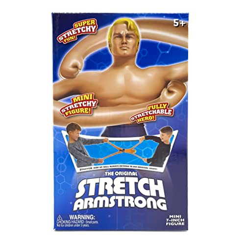 STRETCH ARMSTRONG 06452 Toy, Multi-Colour, Mini Kids Action Figure Stretch Toy - Super Hero Toys