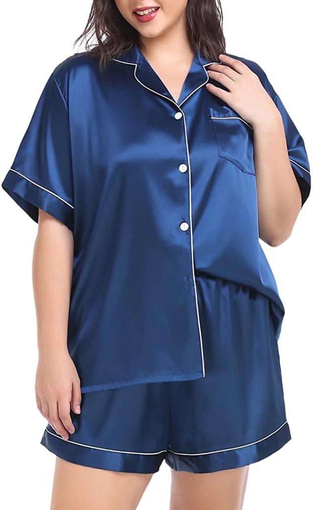 Latuza V-Neck Short Sleeve Pajama Set, 16 Stylish Pajama Sets From   That Are Getting All the Good Reviews