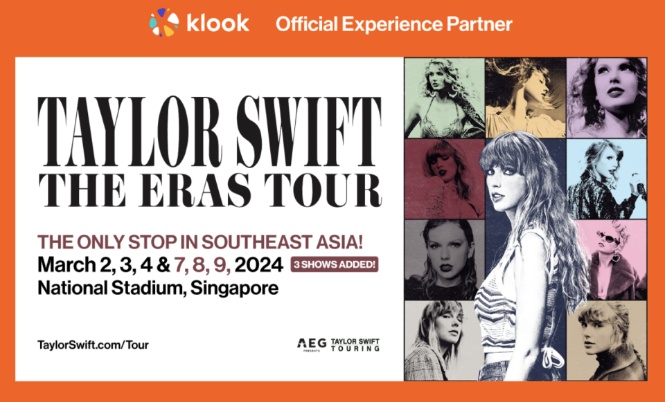 3 Shows added to Taylor Swift 's The Eras Tour. Click for Bundle Deals. PHOTO: Klook