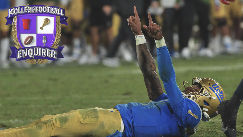 UCLA quarterback Dorian Thompson-Robinson celebrates a touchdown vs Arizona
Jayne Kamin-Oncea-USA TODAY Sports