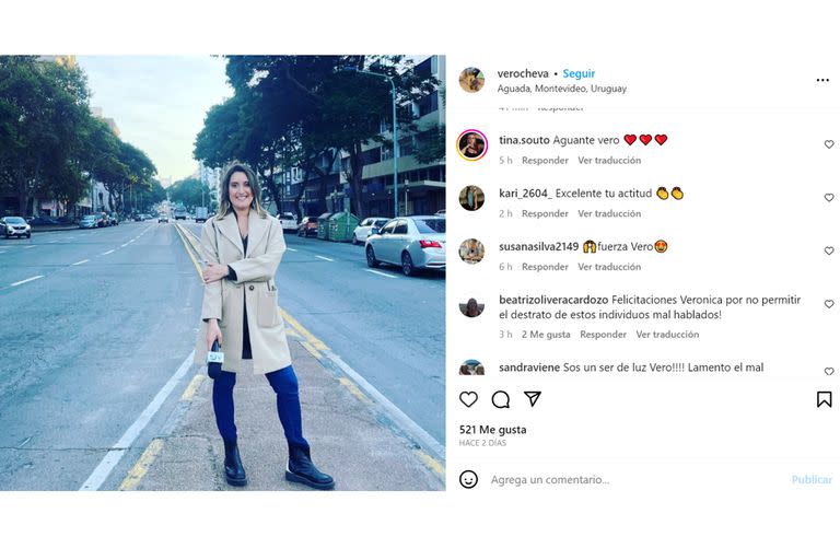 La periodista uruguaya recibió mucho apoyo en redes luego de que se conoció la agresión que sufrió