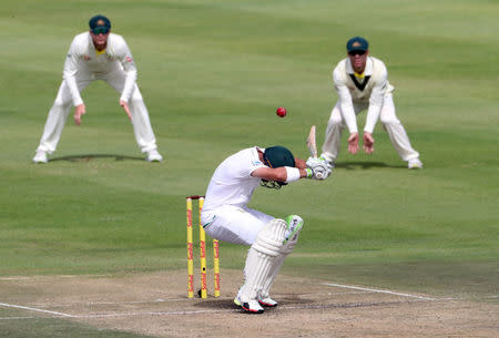 Cricket - South Africa vs Australia - Third Test - Newlands, Cape Town, South Africa - March 24, 2018 South Africa's Dean Elgar in action REUTERS/Mike Hutchings