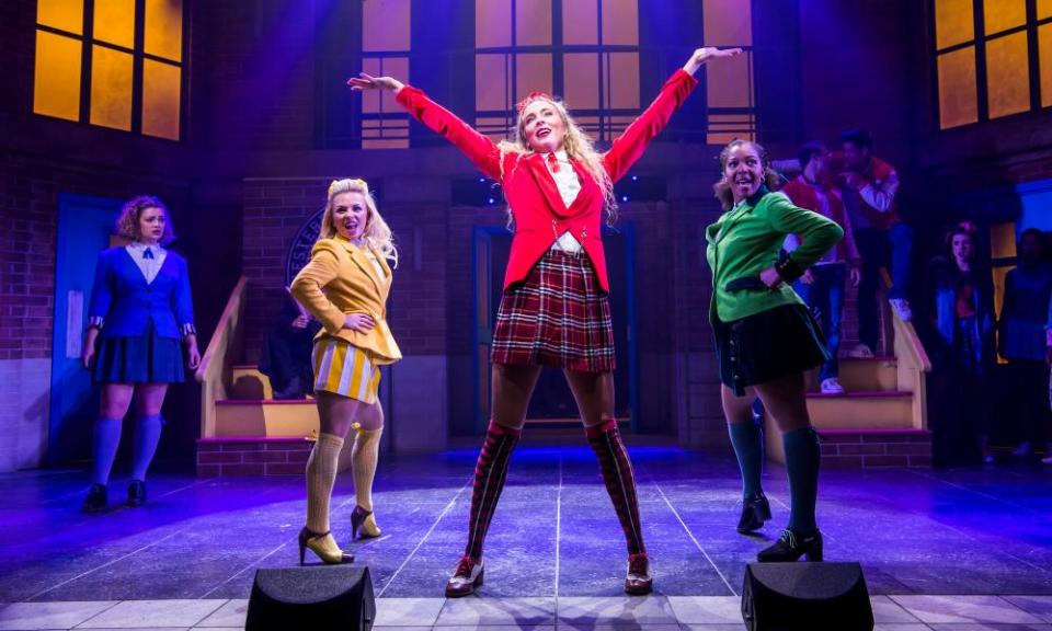 Carrie Hope Fletcher, Sophie Isaacs, Jodie Steele and T’Shan Williams in Heathers: The Musical at the Theatre Royal Haymarket, London, in 2018.