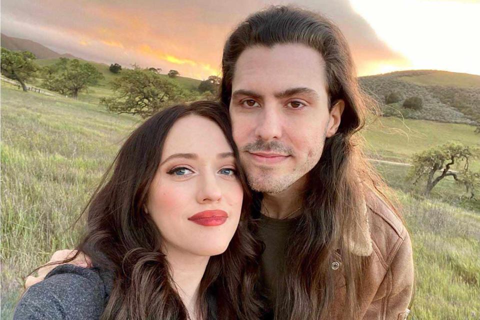 <p>Kat Dennings/ Instagram</p> Kat Dennings and Andrew W. K.