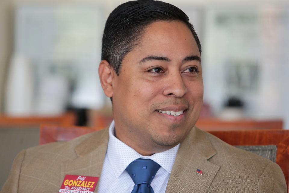 56th Assembly District candidate Jeff Gonzalez speaks to the Desert Sun editorial board on Thursday, September 20, 2018 in Palm Springs