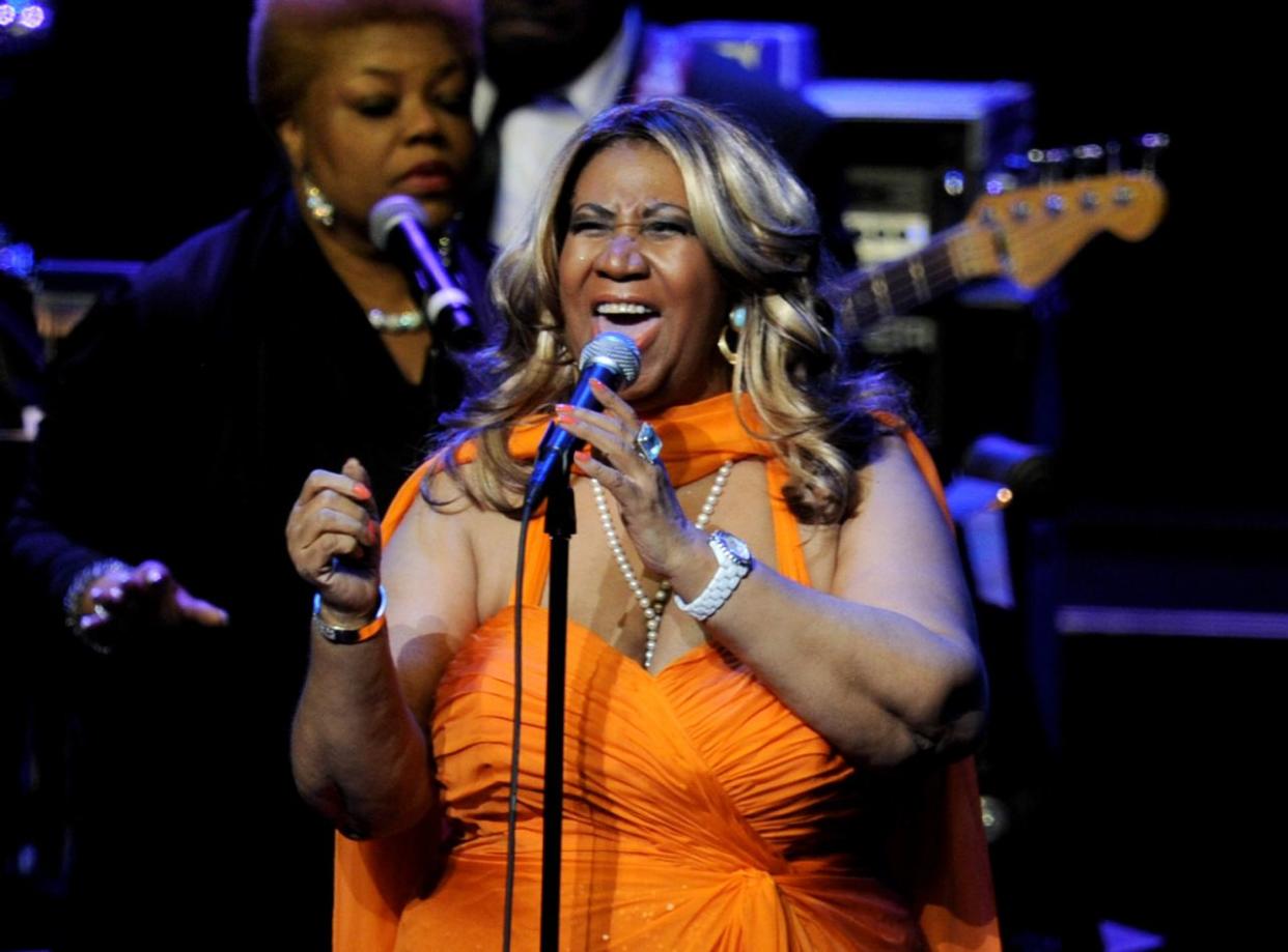 Aretha Franklin canta en el Nokia Theatre L.A. Live (ahora Teatro Microsoft) el 25 de junio de 2012, en Los Ángeles (Foto: Kevin Winter / Getty Images).