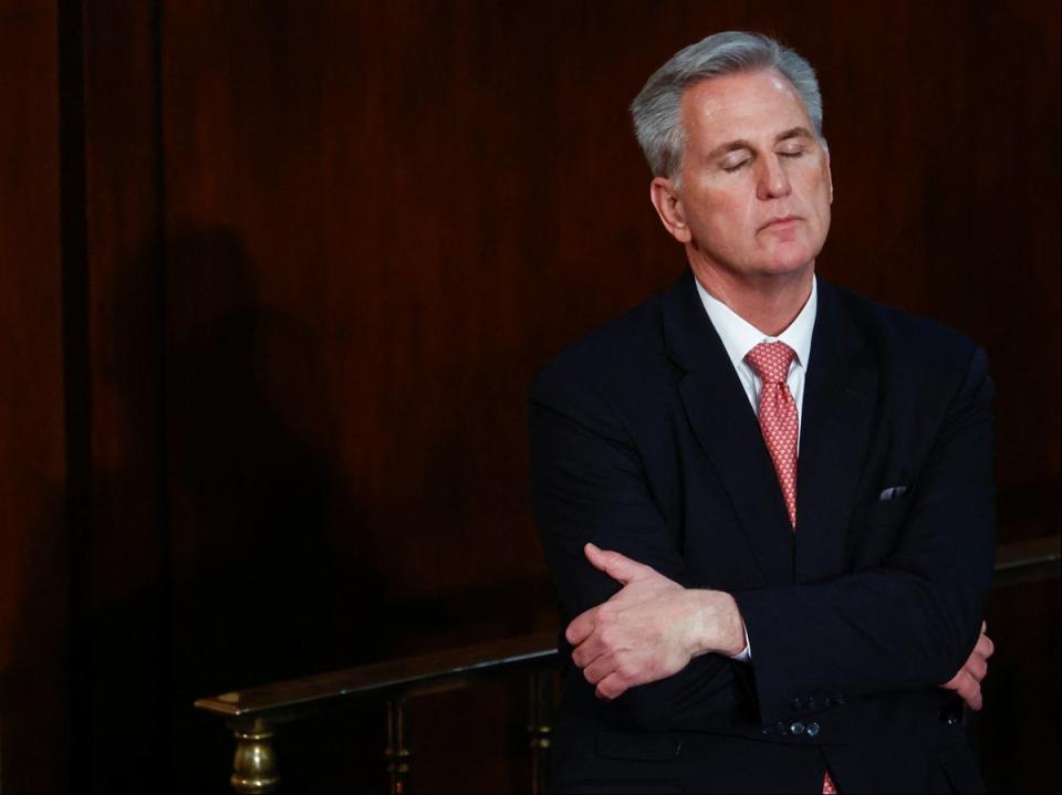 Kevin McCarthy’s failed bids to become Speaker reached double figures on Thursday evening (REUTERS)