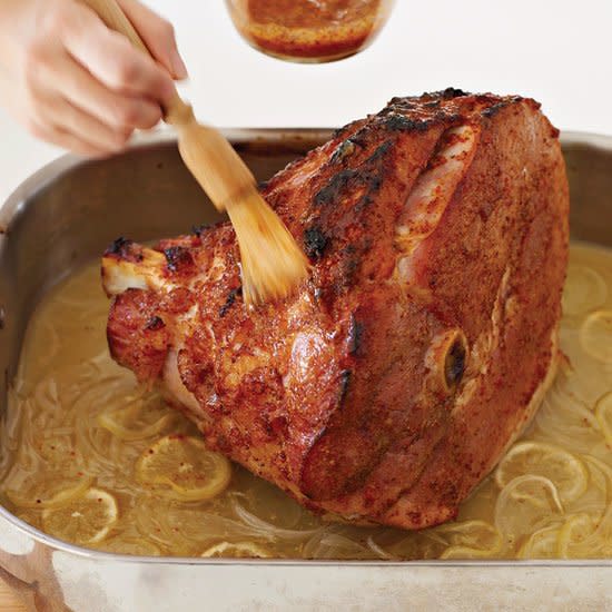 Lemon-and-Pickled-Pepper-Glazed Ham