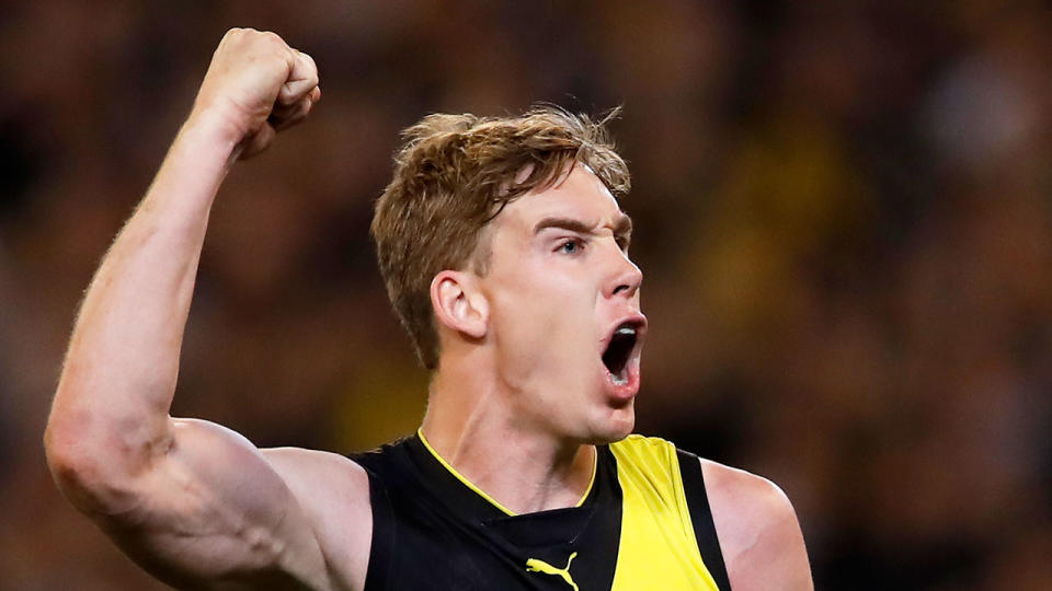 Tom Lynch starred in Richmond's preliminary final win over Geelong.