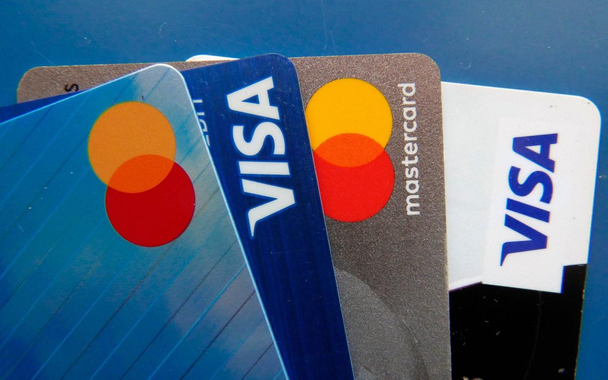 Mastercard Visa credit cards banking payments - AP
