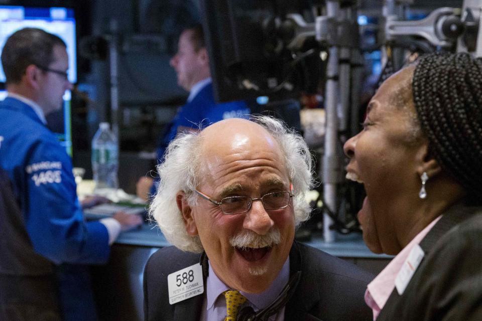 Traders and consumers alike appear to be laughing off the sell-off that rocked the stock market last week. REUTERS/Lucas Jackson