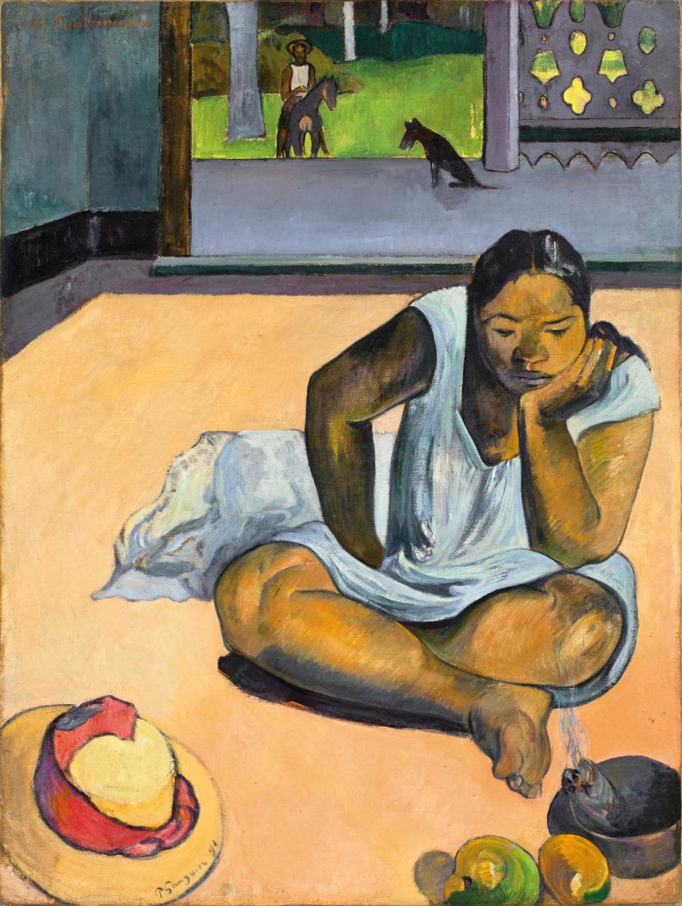 Paul Gauguin Te faaturuma (The brooding woman) 1891 oil on canvas 91.1 × 68.7 cm Worcester Art Museum. Museum Purchase, 1921.186.