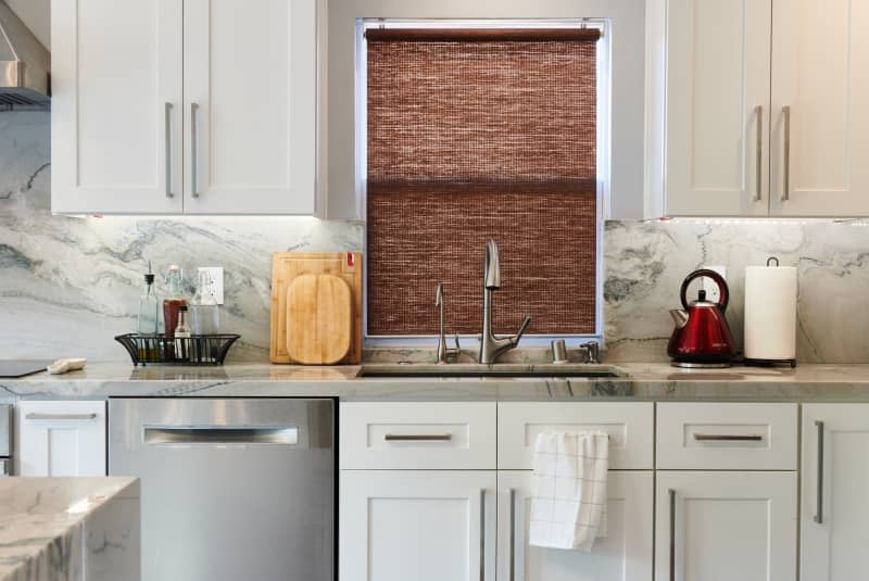 The metal sink in Chryslene's kitchen.