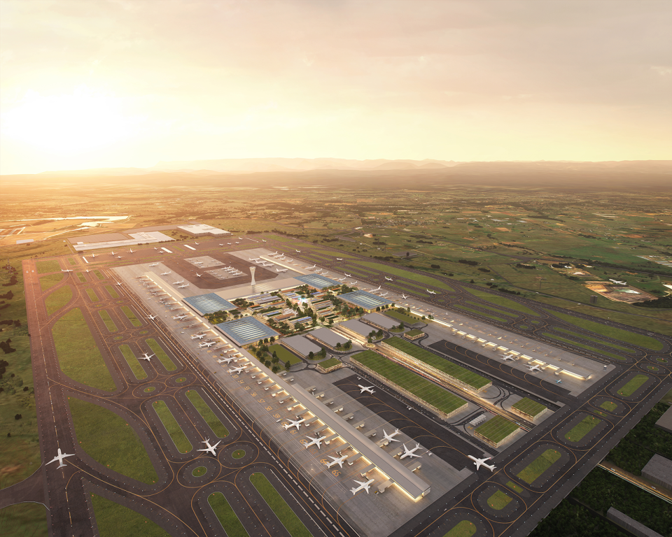 Western Sydney Airport design concept. (Source: Getty)