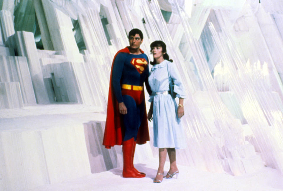 Superman (Christopher Reeve) and Lois Lane (Margot Kidder) seek refuge in the Fortress of Solitude in 'Superman II' (Photo:  Courtesy Everett Collection)