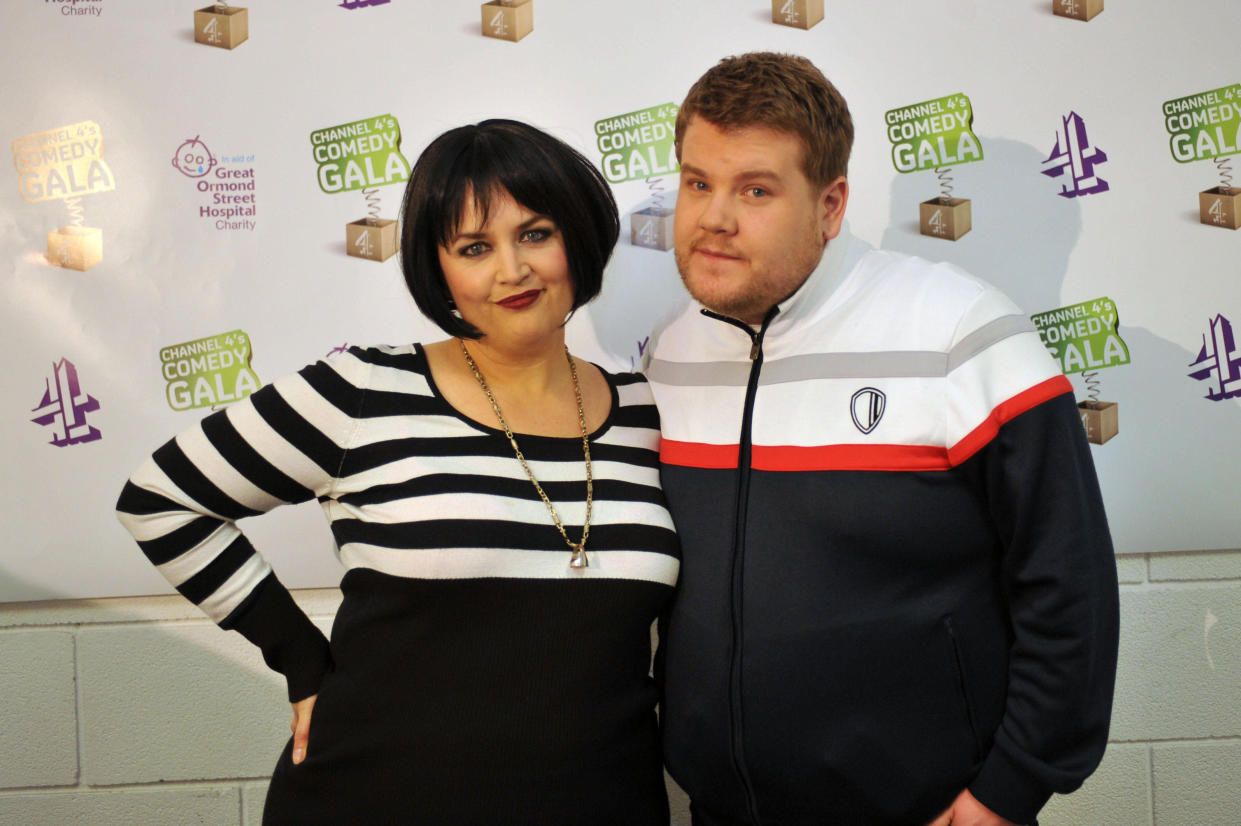 Ruth Jones and James Corden attend the Channel 4 Comedy Gala, in aid of Great Ormond Street Hospital, at the O2 Arena, London.   (Photo by Ian Nicholson/PA Images via Getty Images)