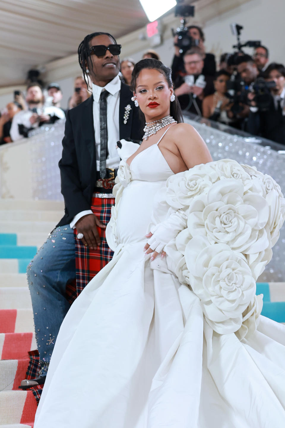 Rihanna attends The 2023 Met Gala Celebrating 