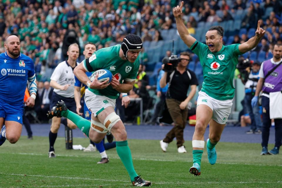 Ireland eventually overcame Italy in Rome (EPA)