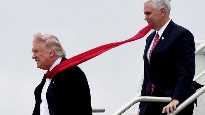 Paying tribute to the infamous snap that exposed Trump's habit of sticky-taping his ties together, this is one of our favourites.