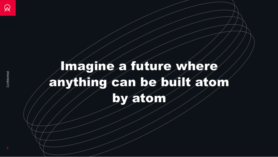 [Slide 2] Setting up a bold vision for the future. <strong>Image Credits:</strong> Aether Bio