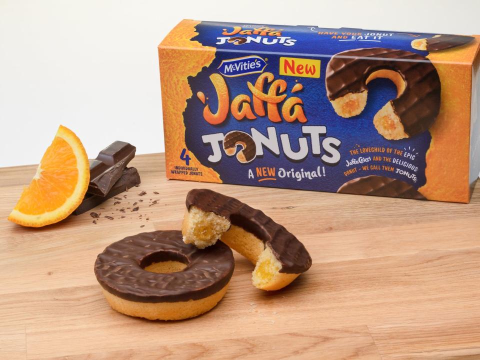 McVitie’s unveils new version of Jaffa Cakes in the shape of a doughnut, called ‘Jaffa Jonuts' (McVitie’s/Taylor Herring)