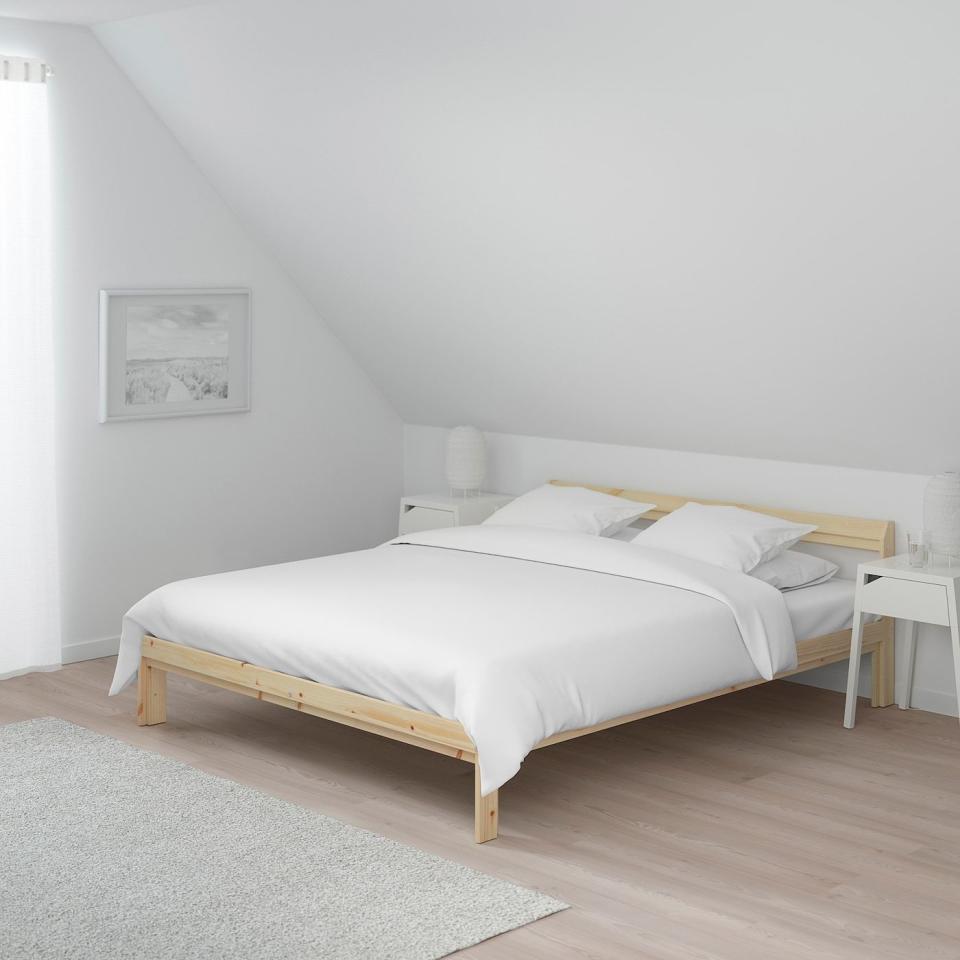 NEIDEN Bed frame - pine/Luröy Full