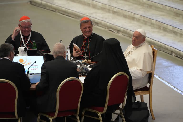 Francisco, en el Sínodo en el Vaticano. (AP/Gregorio Borgia)