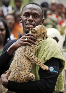 Usain Bolt adopts a cheetah, names him 'Lightning Bolt' - Yahoo Sports