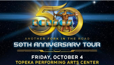 This image accompanied a news release put out this week to announce the band Kansas will appear Oct. 4 at Topeka Performing Arts Center, 214 S.E. 8th.
