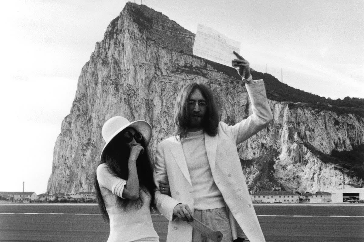 John Lennon with Yoko Ono after they were married in 1969 (Getty Images)