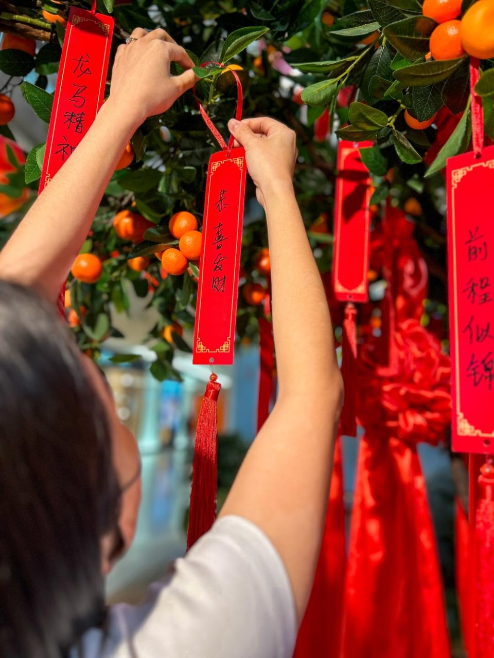 Shoppers may write their wishes and hang their tag up on the mall’s Wishing Tree of Harmony. — Picture courtesy of The Gardens Mall