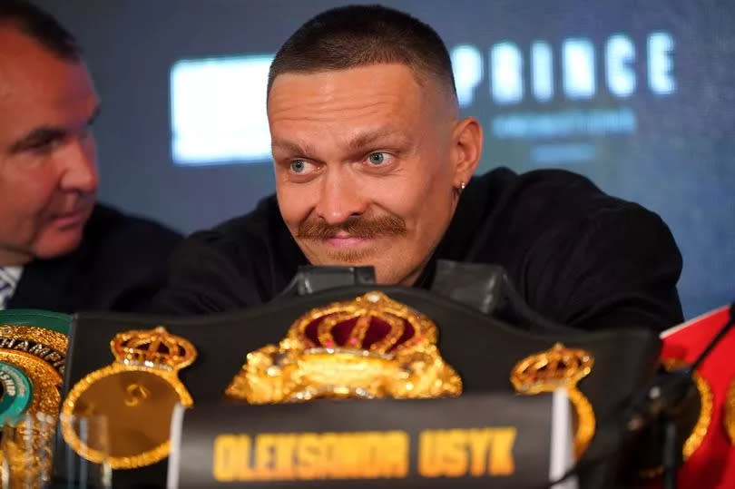 Oleksandr Usyk during a press conference