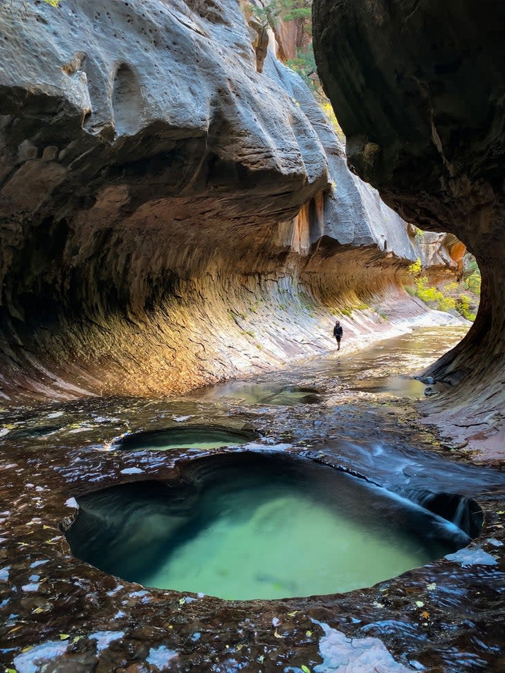 The beautiful subway in Zion National Park.