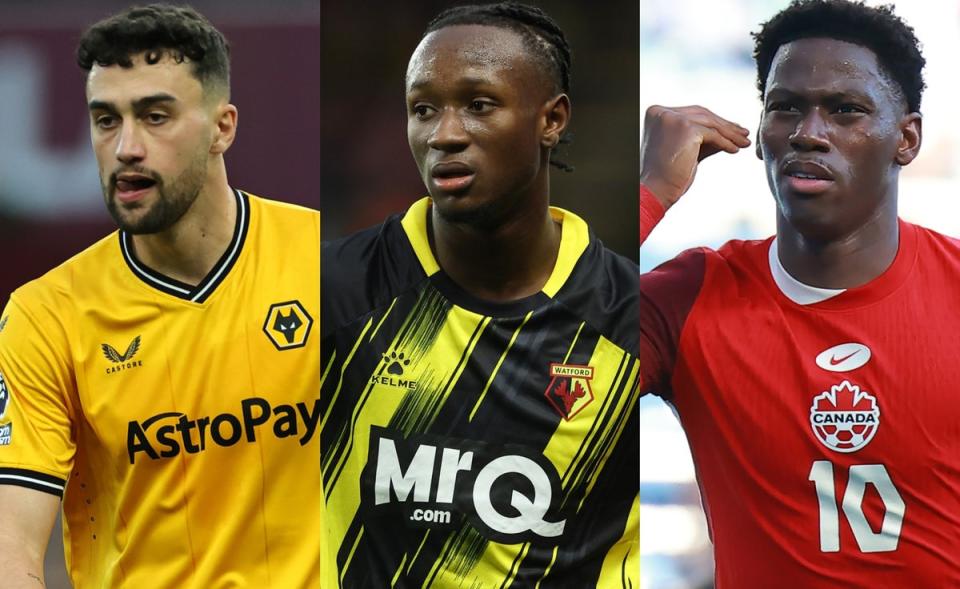 Trio of targets: West Ham are interested in signing Max Kilman, Ismael Kone and Jonathan David (Getty Images)