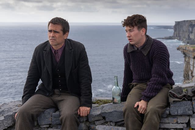 <p>Jonathan Hession/Searchlight Pictures/20th Century Studios</p> Barry Keoghan and Colin Farrell in 'The Banshees of Inisherin'